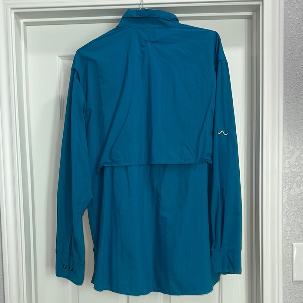 Magellan Outdoors Blue Casual Button Down Shirt - Picture 3 of 4